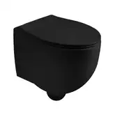 Унитаз подвесной Simas Bormio с сиденьем Soft Close, чёрный глянцевый (BR18/F85+BR006 Nero lucido)