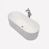 Ванна из искуственного камня Flaminia Oval 170 х 70 см, bicolor (OV170/P)