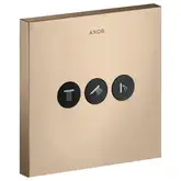 Вентиль скрытого монтажа для 3 потребителей Axor ShowerSelect (цвет - полированное красное золото) (36717300)