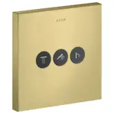 Вентиль скрытого монтажа для 3 потребителей Axor ShowerSelect (цвет - матовая латунь) (36717950)