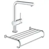 Набор Grohe смеситель для кухни сенсорный Minta Touch 31360001 + полка для полотенец Essentials Authentic 40660001 (3136000140660000)