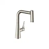 Смеситель для кухни, однорычажный Hansgrohe Metris (цвет - сталь) (14834800)