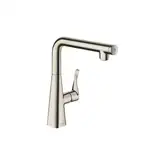 Смеситель для кухни, однорычажный Hansgrohe Metris Select (цвет - сталь) (14847800)
