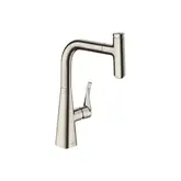 Смеситель для кухни, однорычажный Hansgrohe Metris Select (цвет - сталь) (14857800)