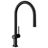 Кухонний змішувач Hansgrohe Talis 210 1jet з витяжним виливом Sbox, чорний матовий (72803670)