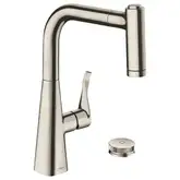 Смеситель для кухни Hansgrohe Metris Select 220 2jet, sBox (цвет - сталь), с вытяжным душем (73805800)