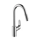 Змішувач для кухні Hansgrohe Focus 240 2jet з висувним виливом, Sbox, хром (73880000)