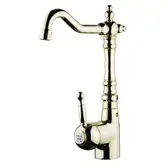 Смеситель для раковины Devit Charlestone (цвет - золото), с донным клапаном (CN60050037G)