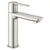 Змішувач для умивальника Grohe Lineare S-Size з донним клапаном, нержавіюча сталь (23106DC1)