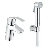 Змішувач для умивальника Grohe Eurosmart S-Size з гігієнічним душем, хром (23124002)