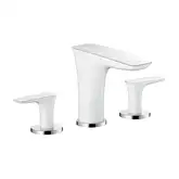 Смеситель для раковины Hansgrohe PuraVida (цвет - хром/белый),с донным клапаном (15063400)