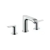 Смеситель для раковины, двухвентельный Hansgrohe Metris (цвет - хром), с донным клапаном (31083000)