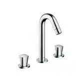 Смеситель для раковины, двухвентильный Hansgrohe Logis (цвет - хром), донным клапаном (71133000)
