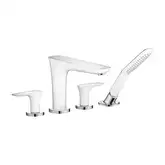 Смеситель на борт ванны Hansgrohe PuraVida (цвет - хром/белый) (15446400)