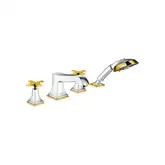 Смеситель на борт ванны Hansgrohe Metropol Classic (цвет - хром/золото) (31449090)