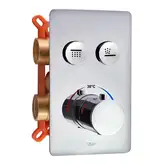 Змішувач термостатичний прихованого монтажу для душу Qtap Votice 6442T105NKC для двох споживачів (QTVOT6442T105NKC)