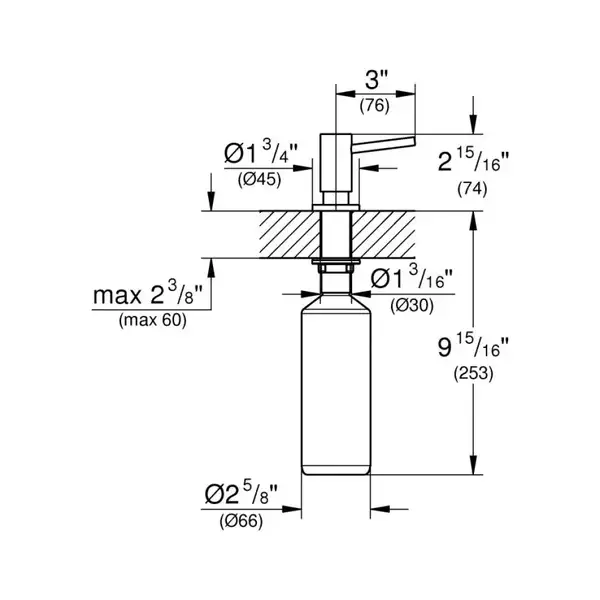 Дозатор для миючого засобу Grohe (40535000)
