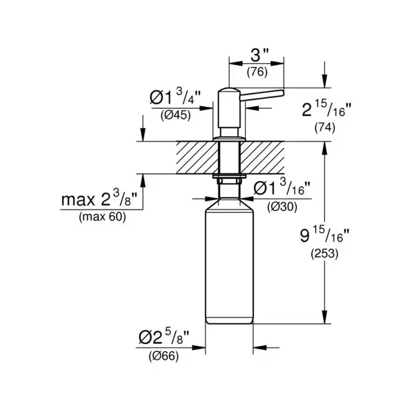 Дозатор для миючого засобу Grohe (40536000)