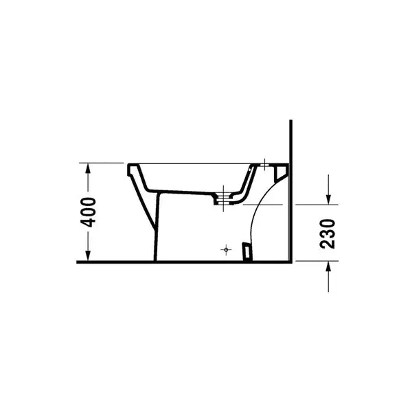 Биде напольное Duravit 2nd floor 66,5х35 см с 3 отверстиями для смесителя (0137100030) фото 4 Aquada.com.ua