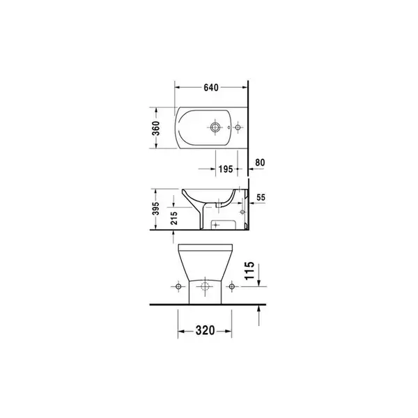 Напольное биде Duravit Caro, с переливом, цвет белый (0290100000) фото 2 Aquada.com.ua Напольное биде Duravit Caro, с переливом, цвет белый (0290100000) фото 2 Aquada.com.ua