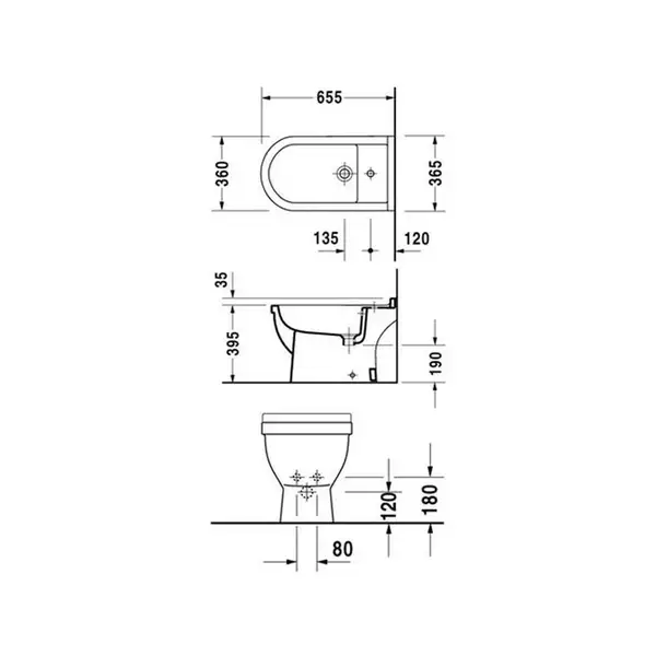 Биде напольное Duravit Starck3 65,5х36,5 см, цвет белый (удлиненное) (2234100000) фото 4 Aquada.com.ua Биде напольное Duravit Starck3 65,5х36,5 см, цвет белый (удлиненное) (2234100000) фото 4 Aquada.com.ua