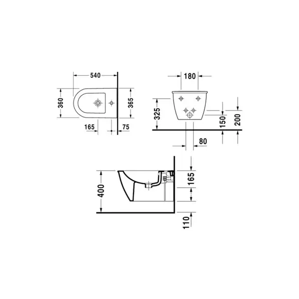 Биде подвесное Duravit Darling New 54х36,5 см, цвет белый (2249150000) фото 4 Aquada.com.ua Биде подвесное Duravit Darling New 54х36,5 см, цвет белый (2249150000) фото 4 Aquada.com.ua
