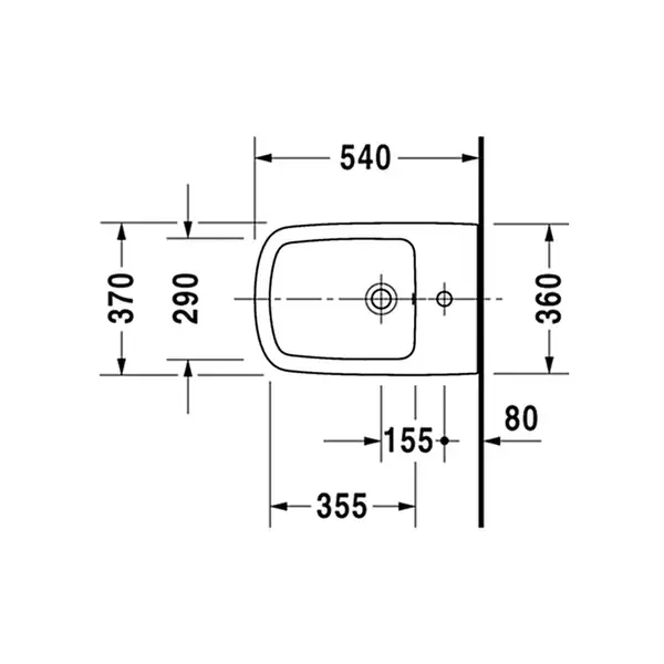 Биде подвесное Duravit DuraStyle 54х37 см (2282150000) фото 4 Aquada.com.ua