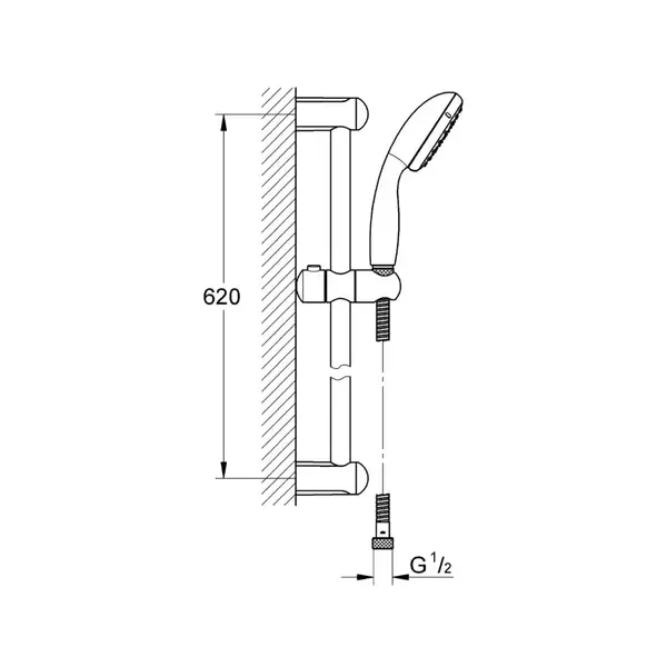 Душевой гарнитур Grohe Tempesta 100 (27924000) фото 3 Aquada.com.ua Душевой гарнитур Grohe Tempesta 100 (27924000) фото 3 Aquada.com.ua