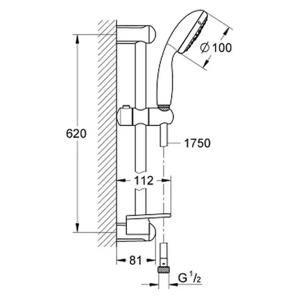 GROHE душовий гарнітур new tempesta 100 (28436001) фото 2 Aquada.com.ua GROHE душовий гарнітур new tempesta 100 (28436001) фото 2 Aquada.com.ua