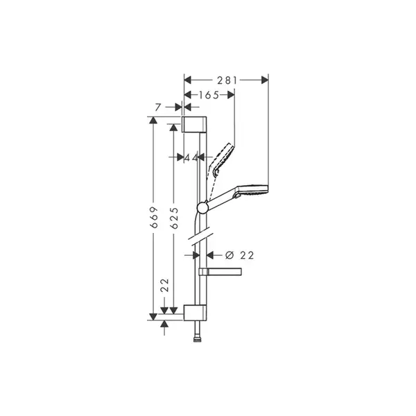 Душевой гарнитур Hansgrohe Crometta Vario (цвет - хром/белый) (26536400) фото 2 Aquada.com.ua Душевой гарнитур Hansgrohe Crometta Vario (цвет - хром/белый) (26536400) фото 2 Aquada.com.ua