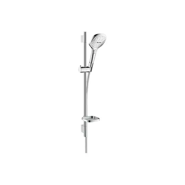Душевой гарнитур Hansgrohe Raindance Select 120 3jet EcoSmart 9 л/мин со штангой 65 см и мыльницей (цвет - хром) (26622000) фото 1 Aquada.com.ua Душевой гарнитур Hansgrohe Raindance Select 120 3jet EcoSmart 9 л/мин со штангой 65 см и мыльницей (цвет - хром) (26622000) фото 1 Aquada.com.ua