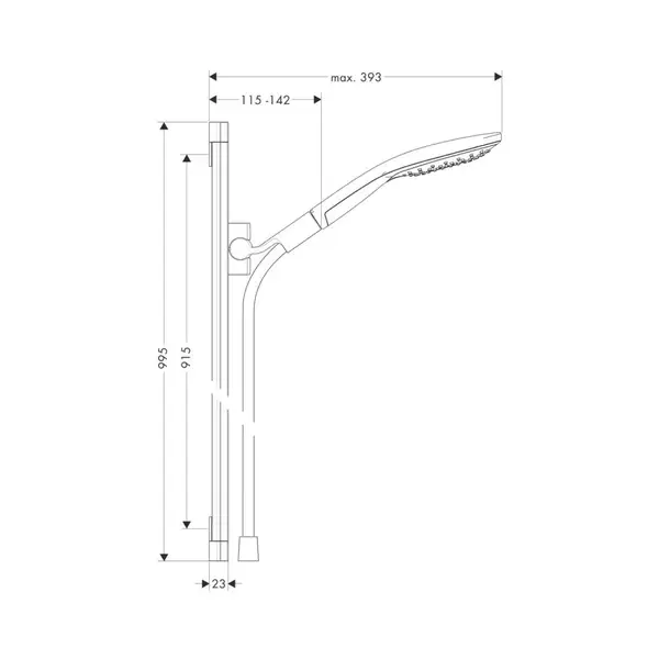Душовий набір Hansgrohe Raindance Select S 150 3jet, білий / хром (26626400) Душовий набір Hansgrohe Raindance Select S 150 3jet, білий / хром (26626400)