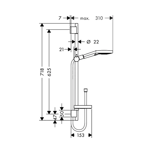HANSGROHE Душевой набор, цвет хромбелый, 0,65 м Raindance Select S 120 (26630400) фото 2 Aquada.com.ua HANSGROHE Душевой набор, цвет хромбелый, 0,65 м Raindance Select S 120 (26630400) фото 2 Aquada.com.ua