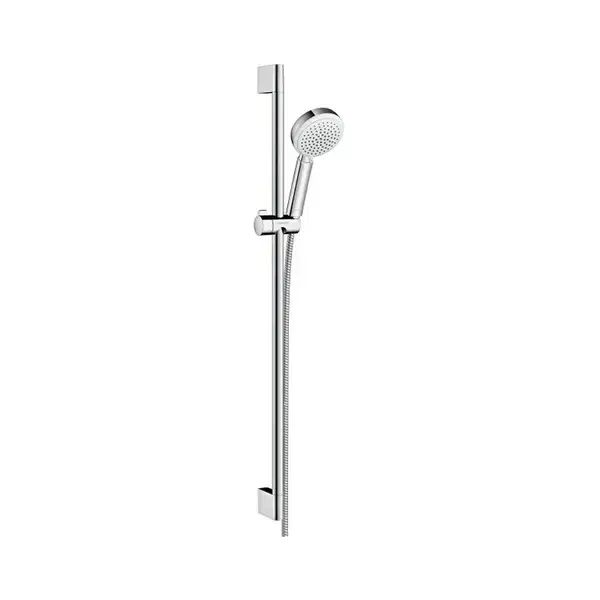 Душевой гарнитур Hansgrohe Crometta 1jet со штангой 65 см (цвет - хром/белый) (26652400) фото 1 Aquada.com.ua