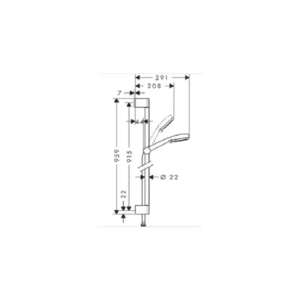 Душевой набор Hansgrohe Crometta белый/хром (26657400) фото 2 Aquada.com.ua Душевой набор Hansgrohe Crometta белый/хром (26657400) фото 2 Aquada.com.ua