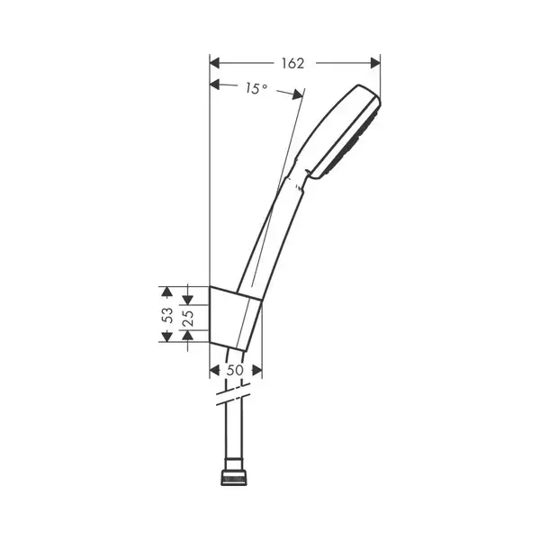 Душовий набір Hansgrohe Crometta 100 Vario 1Jet 160, білий / хром (26665400) Душовий набір Hansgrohe Crometta 100 Vario 1Jet 160, білий / хром (26665400)