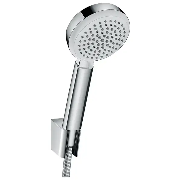 Ручной душ с держателем и шлангом, 2 типа струи Hansgrohe Crometta Vario (цвет - хром/белый) (26666400) фото 1 Aquada.com.ua