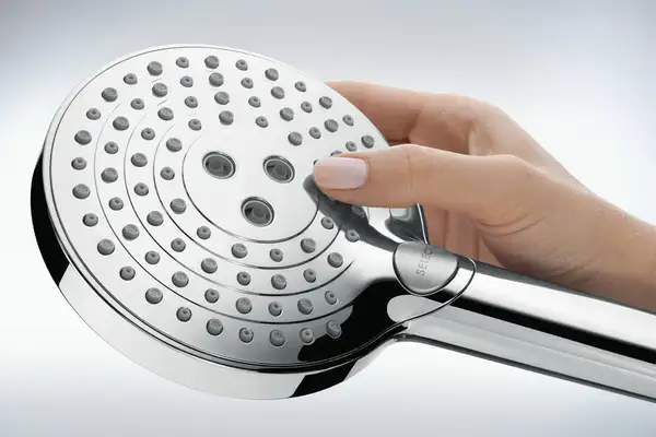 Душевой гарнитур Hansgrohe Raindance Select S PowderRain (цвет - хром), ручной душ 3 типа струи (27667000) фото 4 Aquada.com.ua