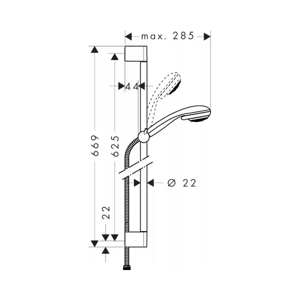 Hansgrohe Crometta 85 Vario Душевой набор, хром (27763000) Hansgrohe Crometta 85 Vario Душевой набор, хром (27763000)