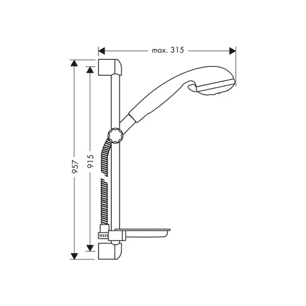 HANSGROHE Душевой набор, 0,90 м Croma (27773000) фото 2 Aquada.com.ua HANSGROHE Душевой набор, 0,90 м Croma (27773000) фото 2 Aquada.com.ua