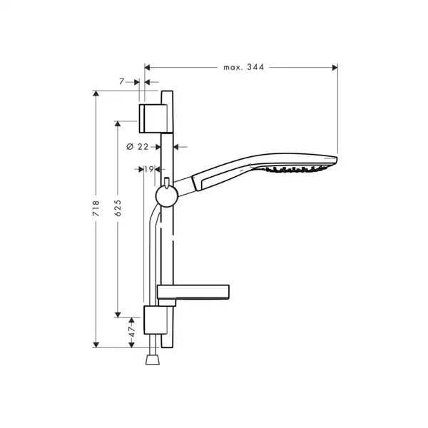 Душевой гарнитур Hansgrohe Raindance Select 150 (27802000) фото 2 Aquada.com.ua