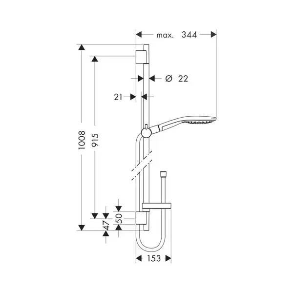 HANSGROHE Raindance Select Душевой набор, хром (27803400)