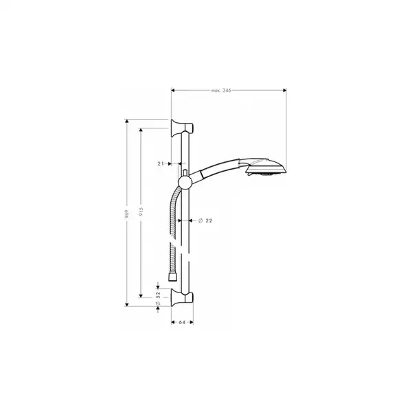 Душевая система Hansgrohe Raindance Classic 100 (цвет - белый/хром) (27841090) фото 2 Aquada.com.ua Душевая система Hansgrohe Raindance Classic 100 (цвет - белый/хром) (27841090) фото 2 Aquada.com.ua