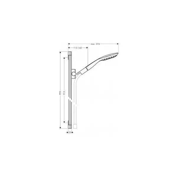 Душевой гарнитур Hansgrohe PuraVida (цвет - белый/хром) (27853400) фото 2 Aquada.com.ua