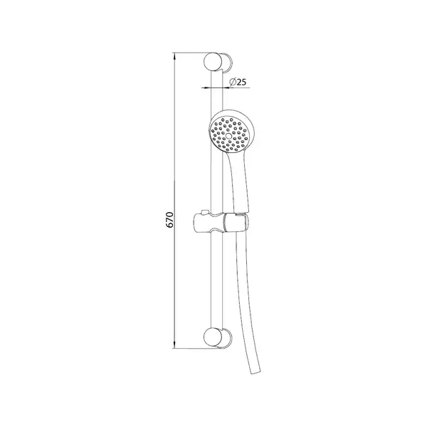 IMPRESE SATINOKS штанга душевая L-67 см, мыльница, ручной душ 1 режим, шланг (R670SD+1115+W100R1 BN) фото 2 Aquada.com.ua IMPRESE SATINOKS штанга душевая L-67 см, мыльница, ручной душ 1 режим, шланг (R670SD+1115+W100R1 BN) фото 2 Aquada.com.ua