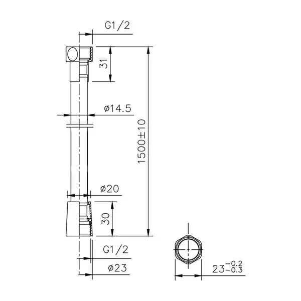 Душевой гарнитур Primera Slim (цвет - хром) (103328S) фото 4 Aquada.com.ua