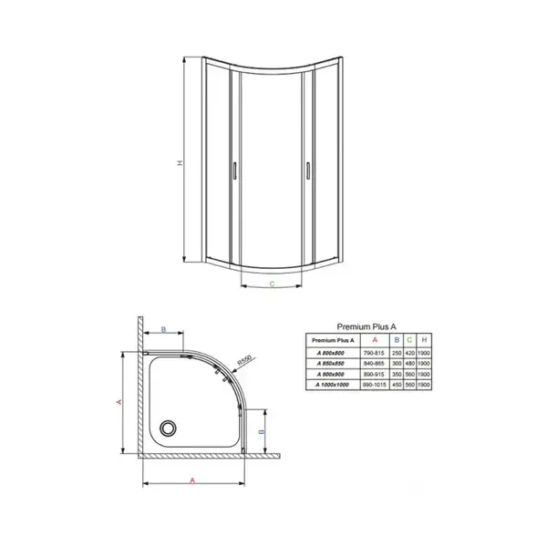 Душевая кабина Radaway Premium Plus A 90×90 (профиль - хром; стекло - Fabric) (30403-01-06N) фото 3 Aquada.com.ua Душевая кабина Radaway Premium Plus A 90×90 (профиль - хром; стекло - Fabric) (30403-01-06N) фото 3 Aquada.com.ua