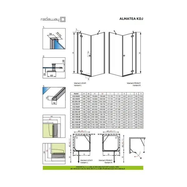 Душевая кабина Radaway Almatea KDJ 120 R*×80 (профиль - хром; стекло - прозрачное) (32141-01-01NR) фото 2 Aquada.com.ua Душевая кабина Radaway Almatea KDJ 120 R*×80 (профиль - хром; стекло - прозрачное) (32141-01-01NR) фото 2 Aquada.com.ua
