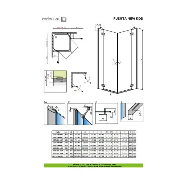 Душевая кабина Radaway Fuenta New KDD 80 R (профиль - хром; стекло - прозрачное) (384061-01-01R) фото 3 Aquada.com.ua Душевая кабина Radaway Fuenta New KDD 80 R (профиль - хром; стекло - прозрачное) (384061-01-01R) фото 3 Aquada.com.ua