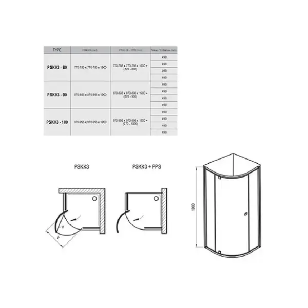 Душевая кабина Ravak Pivot (профиль - белый; стекло - Transparent (прозрачный)) PSKK3-80, h=1900 мм (37644100Z1) фото 2 Aquada.com.ua Душевая кабина Ravak Pivot (профиль - белый; стекло - Transparent (прозрачный)) PSKK3-80, h=1900 мм (37644100Z1) фото 2 Aquada.com.ua